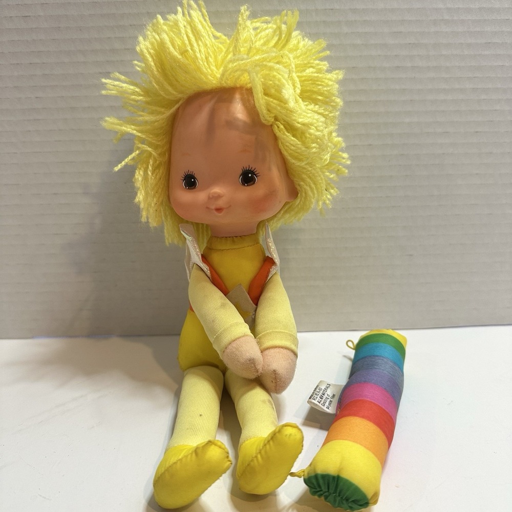 1983 Rainbow Brite Canary Yellow Plush‎ Doll Vtg Toy Hallmark Cards Mattel Inc